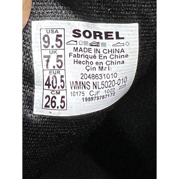 SOREL EVIE™ II WOMEN'S CHELSEA Boots /‎ Wedge Booties - Black Logo - size 9.5 - Picture 10 of 10